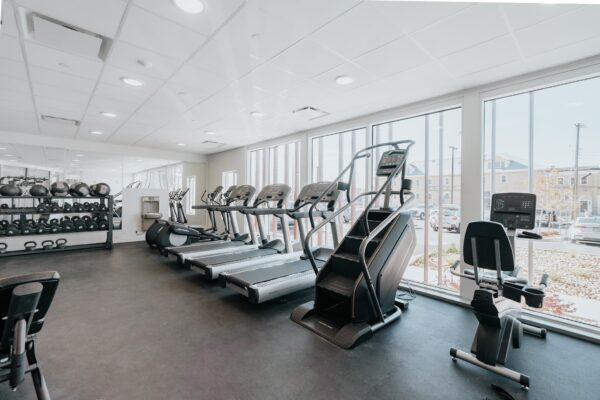 Apartment community fitness center